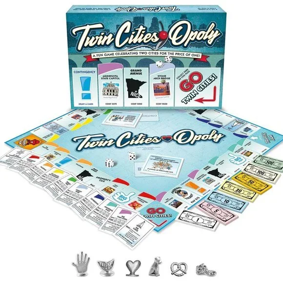 Twin Cities Opoly Board Game Complete 2010s Spa Productions New No Box Minnesota - Picture 13 of 13
